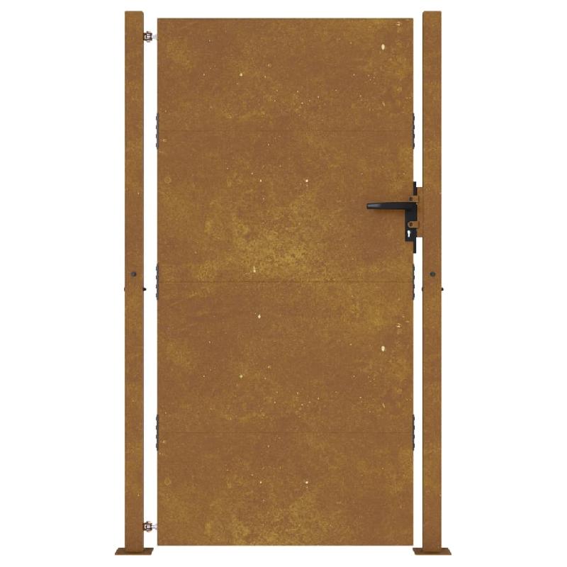 Vidaxl portail de jardin 105x180 cm acier corten 153266_2