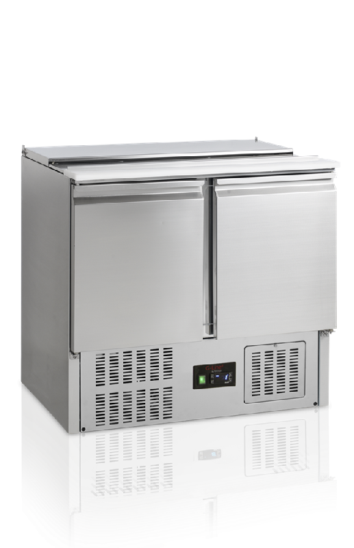 Comptoir pour saladette GN1/1 - 2 portes pleines à charnières | Tefcold - GS92_2