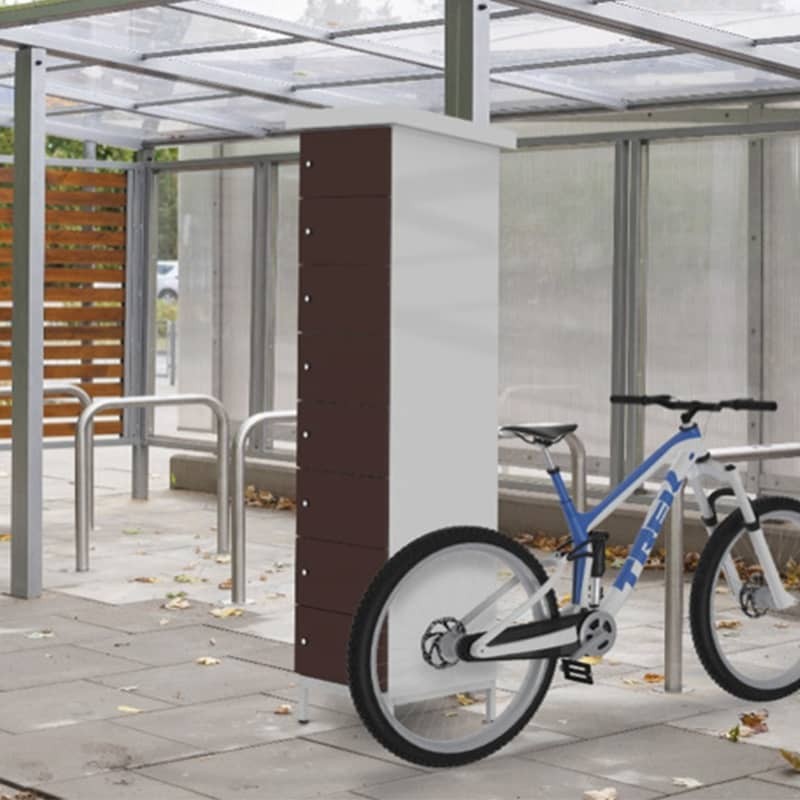 Casier extérieur pour la recharge de vélos et trottinettes - charnières invisibles anti-effraction - prises étanches IP54_2