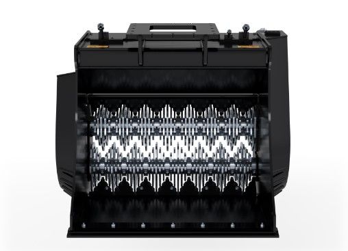 Godet cribleur pour pelles de 8 à 13 T, idéal pour la séparation de matériaux de granulométries variées sur chantier - SIMEX VSE 10_2