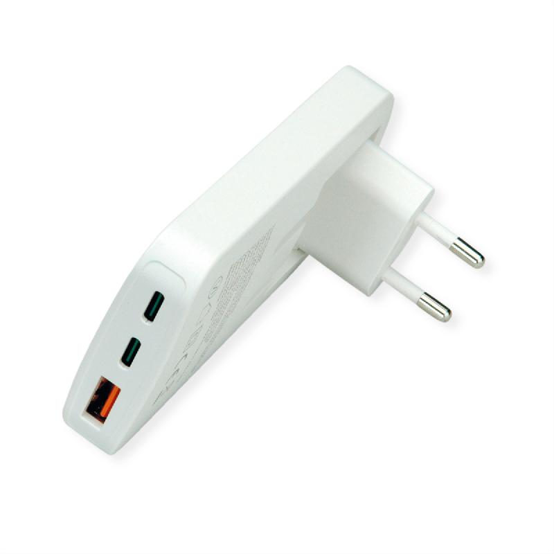 ROLINE Chargeur USB extra plat, avec prise Euro pliable, 65W_2