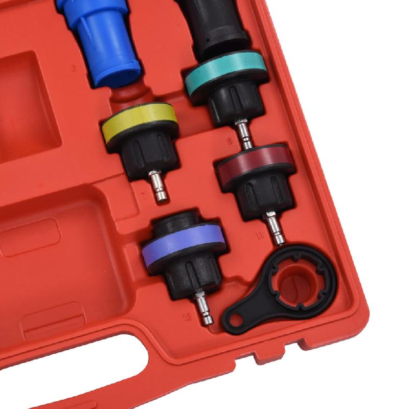 Vidaxl testeur de pression pour refroidissement et bouchon 18 pcs 210535_2