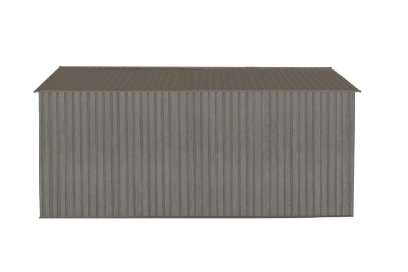 Abri jardin métal - aspect bois vieilli 1014 - 13,51 m² - gris_2