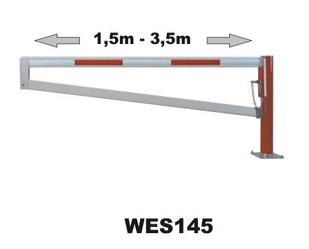 Barrière pivotante WES 145 : sécurisez l'accès jusqu'à 5,50 m avec lisse légère_2