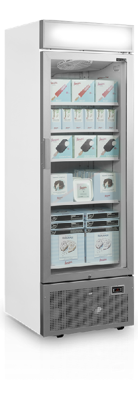 Congélateur vertical de vitrine Ventilé Silver L.680mm 440L TEFCOLD_2