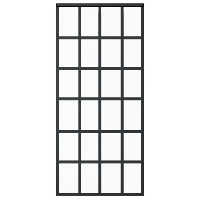 Vidaxl porte coulissante et quincaillerie verre et aluminium 90x205 cm 3081965_2