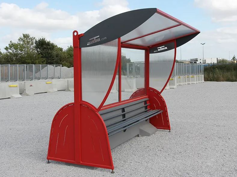 Abri bus mobile, provisoire, auto-stable avec banc incorporé_2