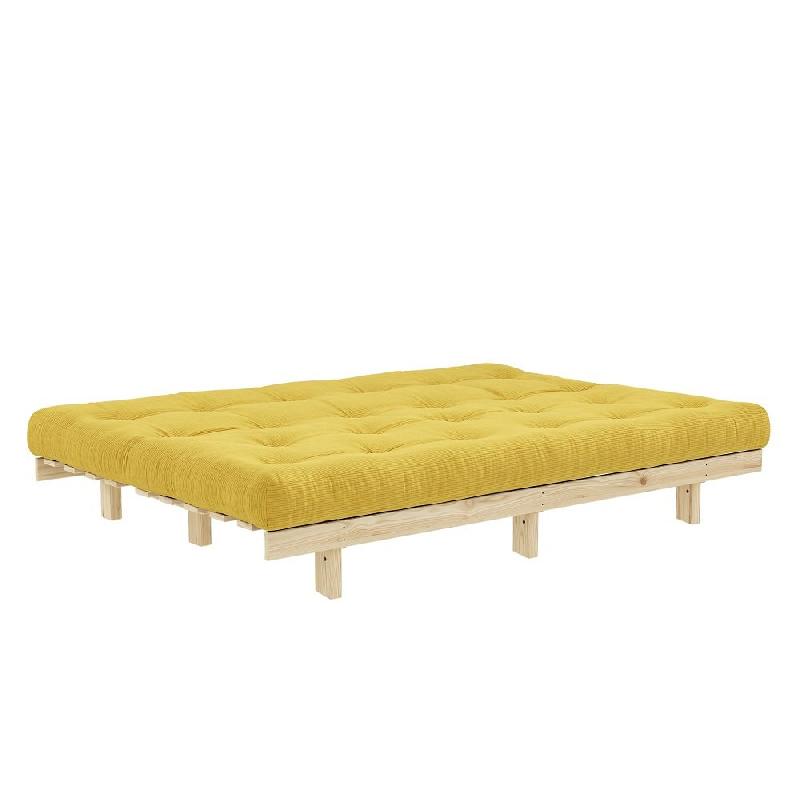 Banquette convertible futon LEAN - Pin coloris miel - Couchage 130x190 cm - Karup_2