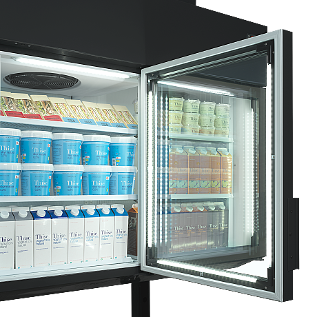 Armoire de congélation murale noire pour supermarché - 650 L | Tefcold - MTF250B_2