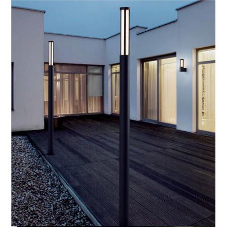 Borne d'extérieur - 18W - 1980 lumens - 3000K - Aday - coloris anthracite - aluminium - hauteur 200 cm_2