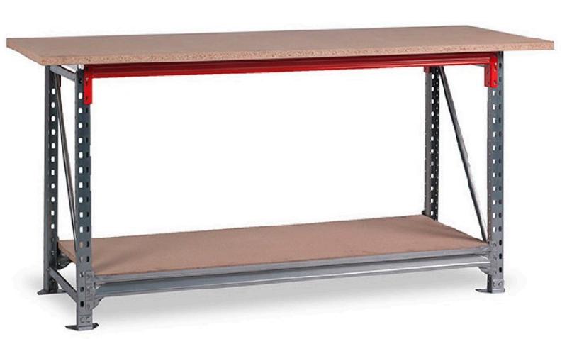 Établi d'atelier - 1850 mm largeur, 760 mm profondeur, 930 mm hauteur, capacité 800 Kgs_2