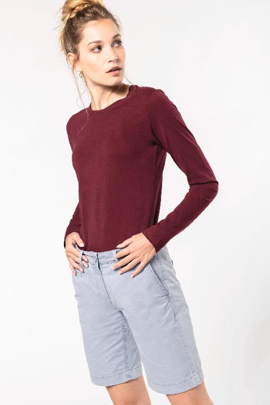 Bermuda aspect délavé femme - Kariban - Réf: K753 - 100% coton, confort optimal_2