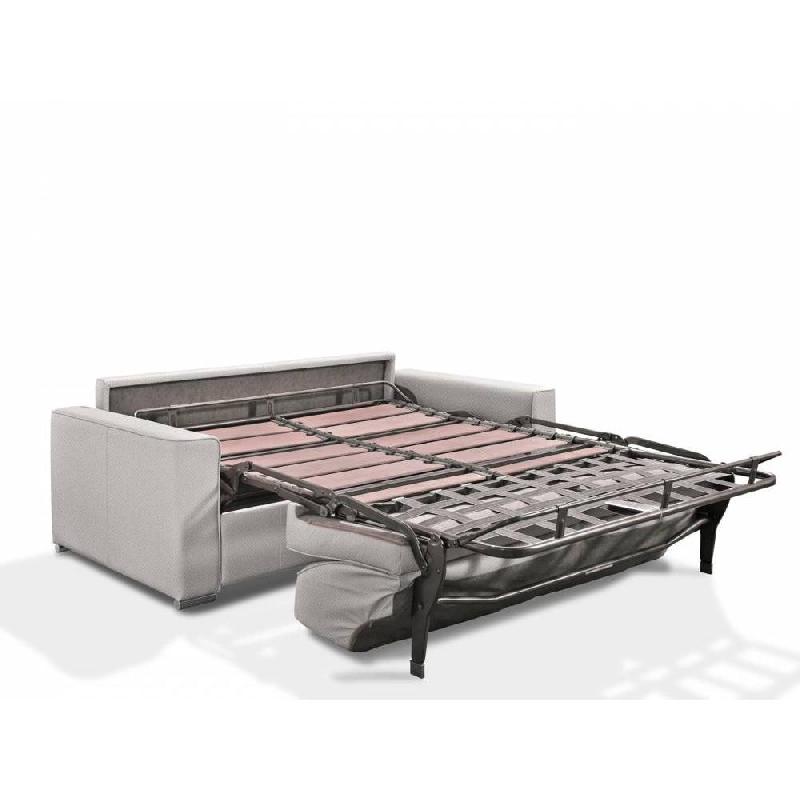 Canapé convertible express Premium 160 cm - Sommier à lattes RENATONISI - Matelas Bultex - Velours gris - Fabrication italienne_2