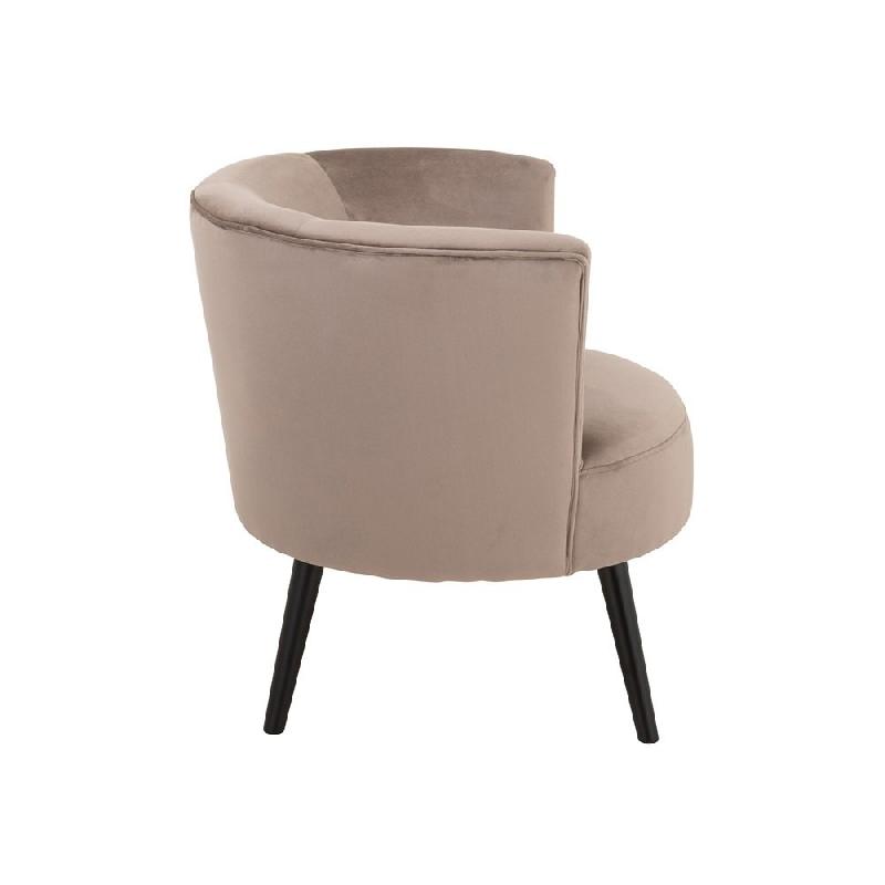 Fauteuil DULZURA - Textile gris - Structure en bois - Dimensions 80x75x70 cm_2