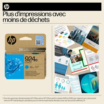 HP 924e Cartouche dencre authentique Cyan EvoMore_2