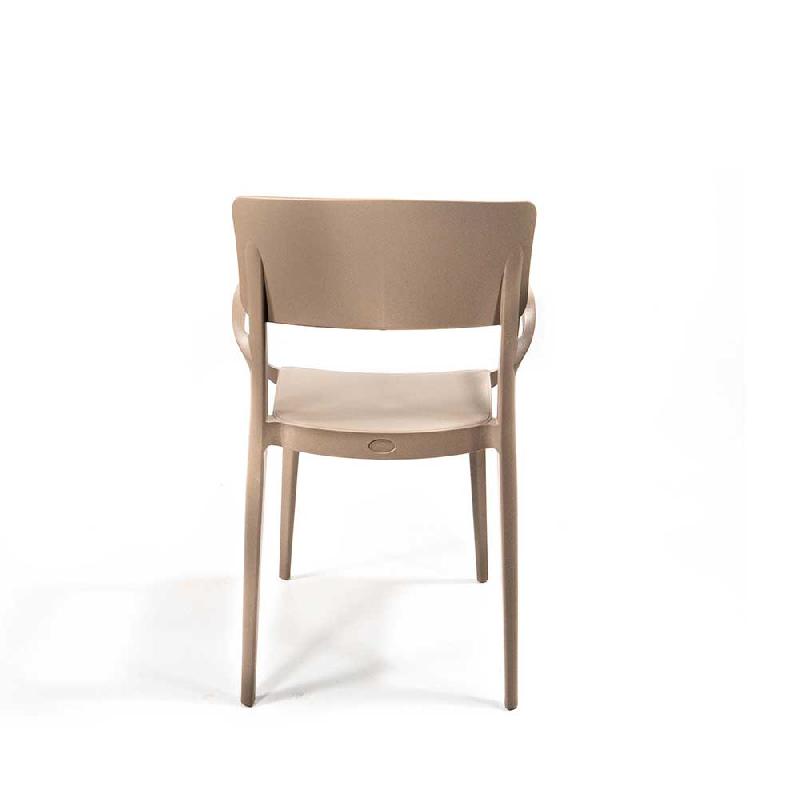 Wing - Fauteuil empilable en polypropylène sable_2