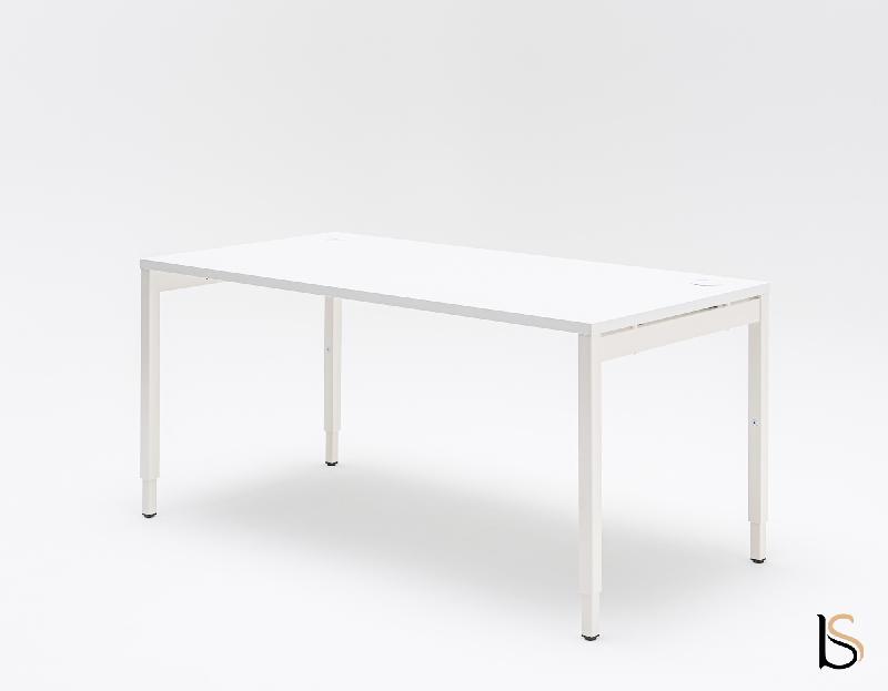 Bureau droit réglable en hauteur OGI Y - MDD - Blanc, 180 x 80 cm_2