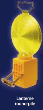 Lanterne de chantier double face à LEDs - mono-pile ou bi-piles - lentille 200 mm avec attache antivol_2