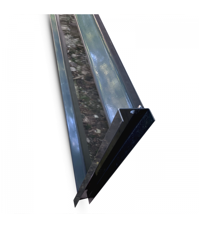 Plaque de soubassement en tôle thermo laqué anthracite - 247 cm x 25 cm x 1,5 mm pour panneaux grillage clôture_2