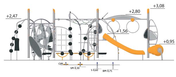 Structure multi-jeux 5 à 12 ans - Agito Tano gris - 8002220 - Hags - Fondation à enterrer_2