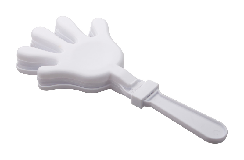 Applaudisseur en plastique en forme de main - Couleur blanche - Poids 20g_2