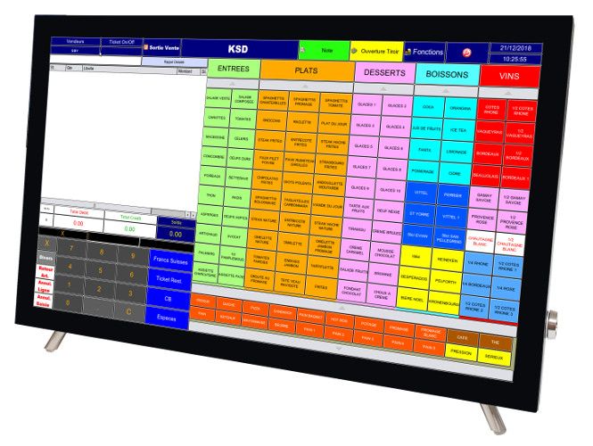 LMC 21W - Caisse enregistreuse tactile avec écran capacitif 21,5