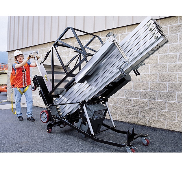 Location courte durée - Nacelle à mât vertical à propulsion manuelle - Châssis 6 roues JLG 25AM et 30AM - Hauteurs 9,67m et 11,14m_2