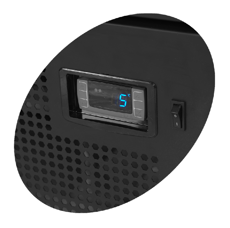 Vitrine réfrigérée FS - 2 ou 3 portes - Finition blanc ou noir - Cadre aluminium noir - Référence FS1600H_2