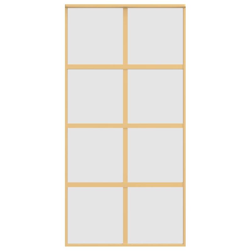 Vidaxl porte coulissante doré 102,5x205 cm verre esg dépoli aluminium 155189_2