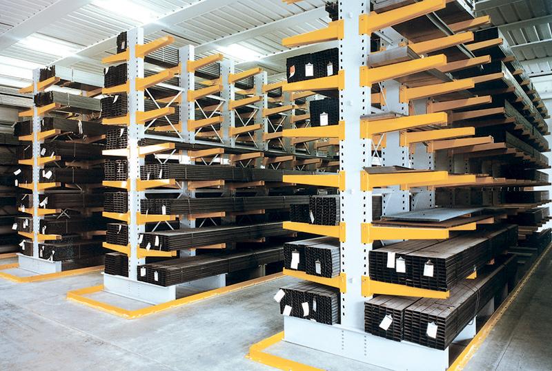 Rayonnages cantilever pour charges longues - stockage de barres, tuyaux, profilés et bois_2