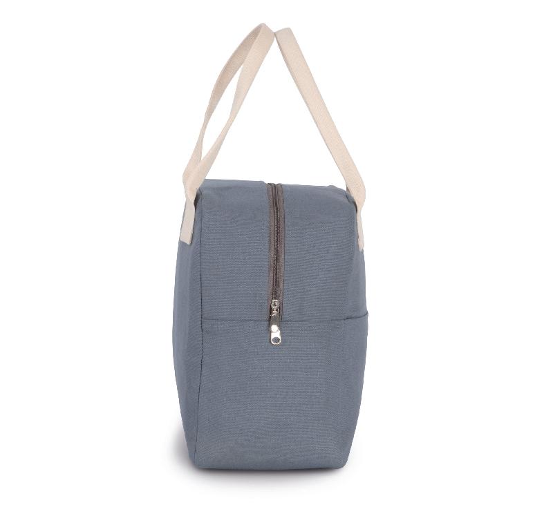 Sac isotherme en coton canvas - Réf: KI0369 - Marque Kimood - 310 g/m² - Poche externe, anses en coton, fermeture zippée_2