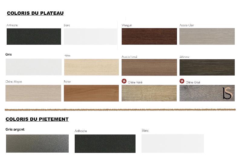 Table carrée ROL - Mobel Linea - 80, Anthracite, Acacia foncé_2