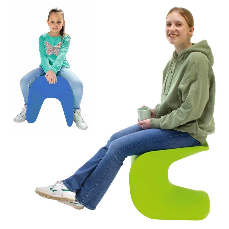 Tabouret ergonomique et pouf à la fois pour une assise ergonomique et active conçu pour les formes d'enseignement flexible - EWS.30_2