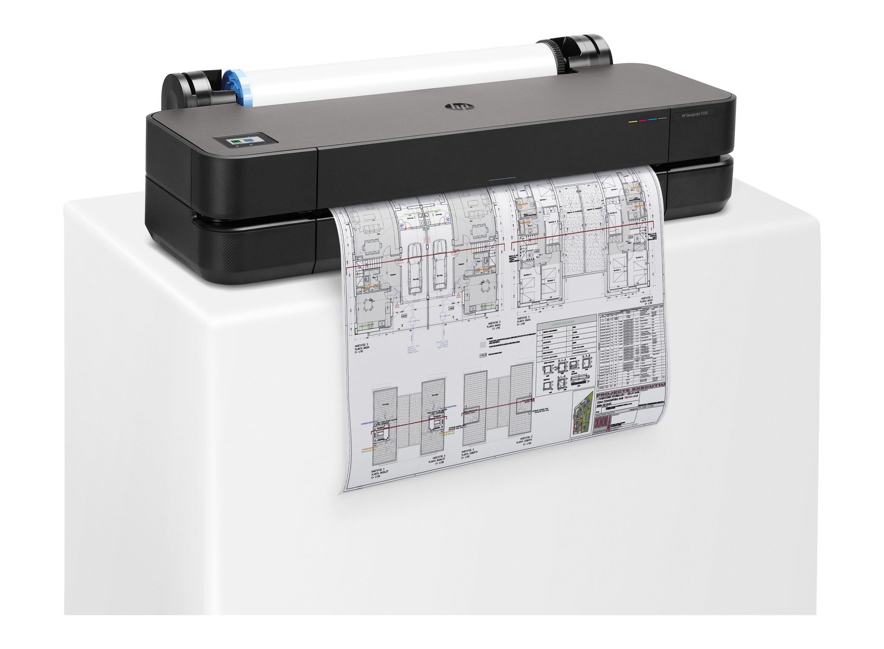 Traceur et imprimante grand format - HP DesignJet T250 - Jet d'encre thermique - Compact et rapide avec Wi-Fi, Ethernet et USB_2