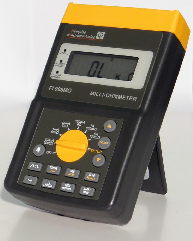 FI908MO - Micro-milliohmmètre portable 5 A avec résolution 1 µΩ et mesures Kelvin en 4 fils_2