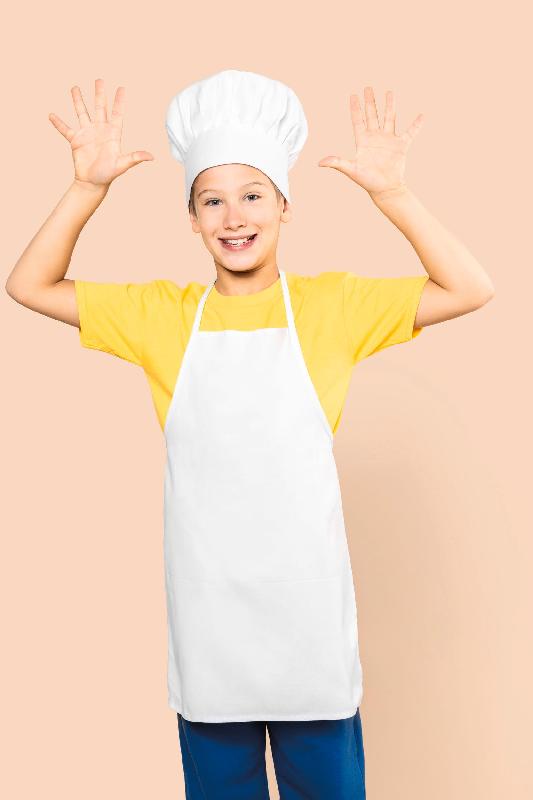 Kit chef cuisinier enfant - Toque et tablier ajustables 100% coton - Réf: K884_2