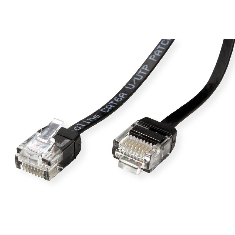ROLINE Cordon Cat.6A (Classe EA) UTP, extra-plat, noir, 0,5 m_2