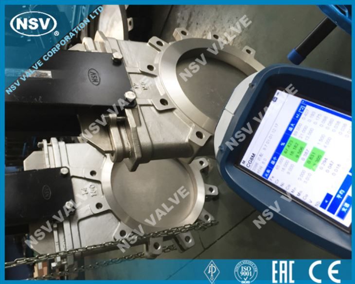 Vanne à guillotine - NSV Valve - en acier inoxydable résistant à la corrosion - norme MSS SP-81_2