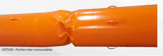 Barrière anti-inondation en polyester avec poche étanche souple longitudinale pour la rétention d' eau, la création retenue d'eau temporaire - PREMIUM_2