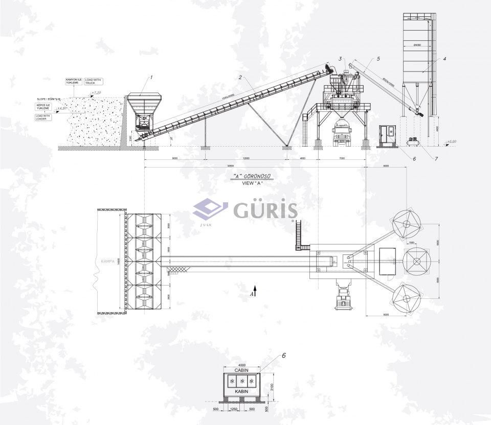 GSP 200 CT centrale à béton fixe - Guris - 200 m3/h - mélangeur double arbre Sicoma 5 m3_2