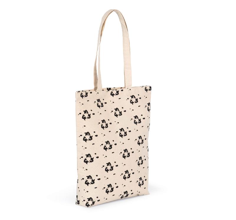 Sac shopping à motif - Réf: KI7202 - 100% coton recyclé - Marque Kimood_2