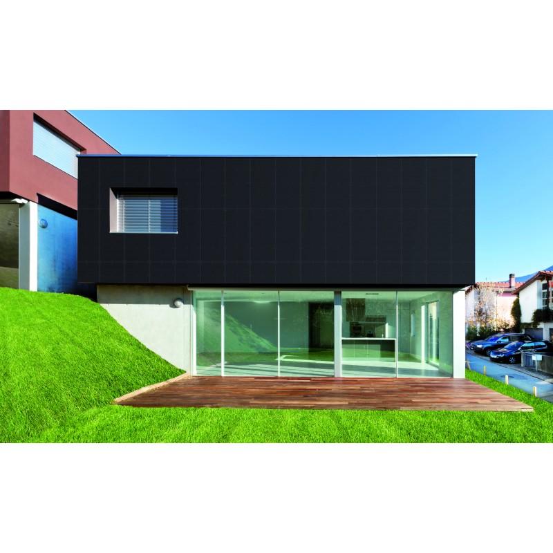 Panneau de bardage stratifié HPL compact - Noir - Épaisseur 6 mm - 130 x 305 cm - Surface 3,97 m² - Résistant et esthétique_2