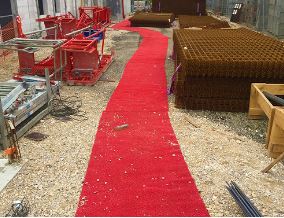 Tapis de chantier en vinyle non absorbant - PVC - Résistant UV, gel et feu - Largeur 1000mm_2