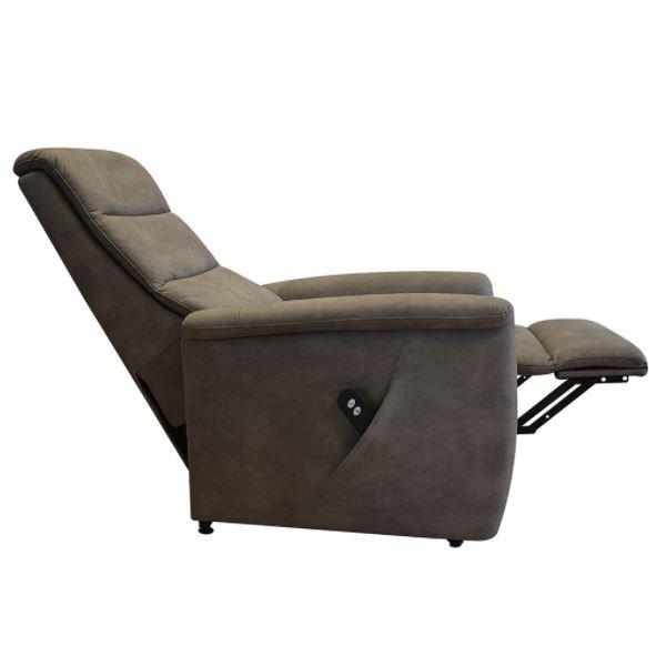 Fauteuil relax releveur électrique Persan - microfibre brun taupé - têtière ajustable et mécanisme 2 temps_2