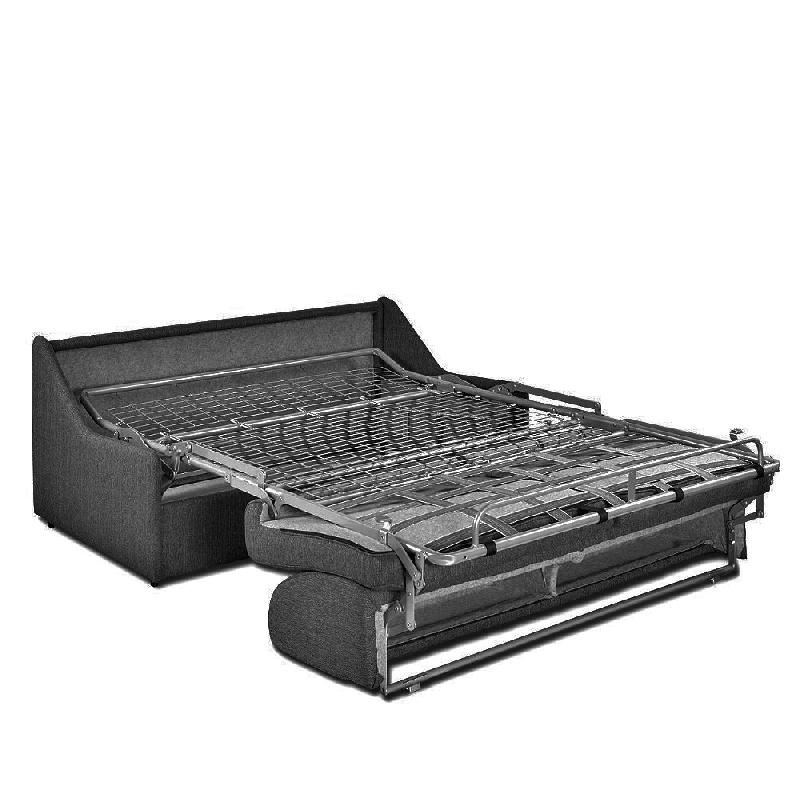 Canapé lit compact 3 places Ristretto - Matelas 16 cm - Ouverture express - Tissu gris graphite_2
