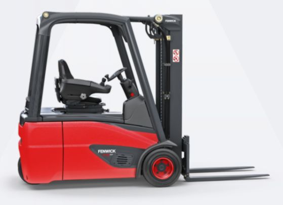 Chariot élévateur électrique avec essieu mono-tourelle pour braquage à 180 degrés