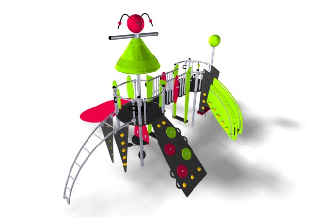 Structure multi-activités métallique Etnik Melilla - LD1EK0150 - Ludoparc - 2 tours - pour enfants de 2 à 8 ans_2