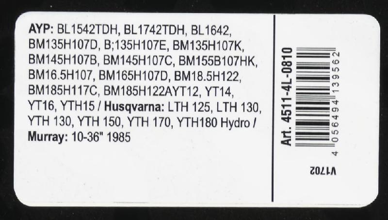 Courroie trapézoïdale X-Grip V - Type 4L810_2