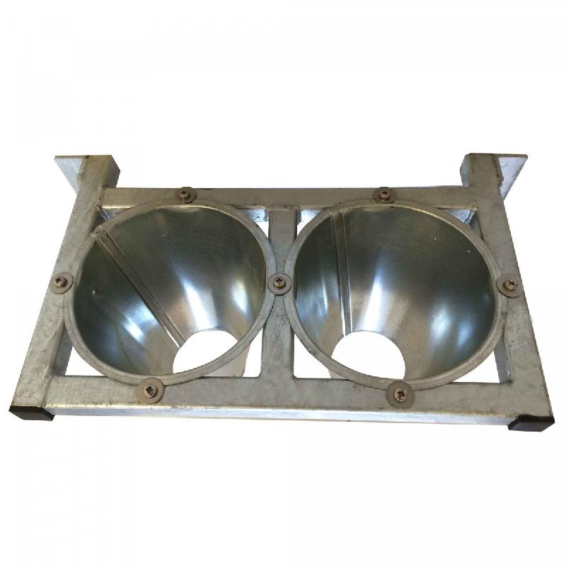 4021 - Saignoir mural en acier galvanisé pour poulets, adapté au saignage avicole_2