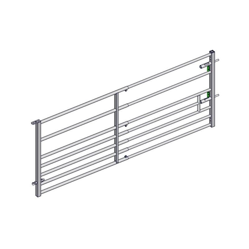 Barriere extensible autolock 7 lisses pour moutons et chevaux 2/3 m - jourdain_2
